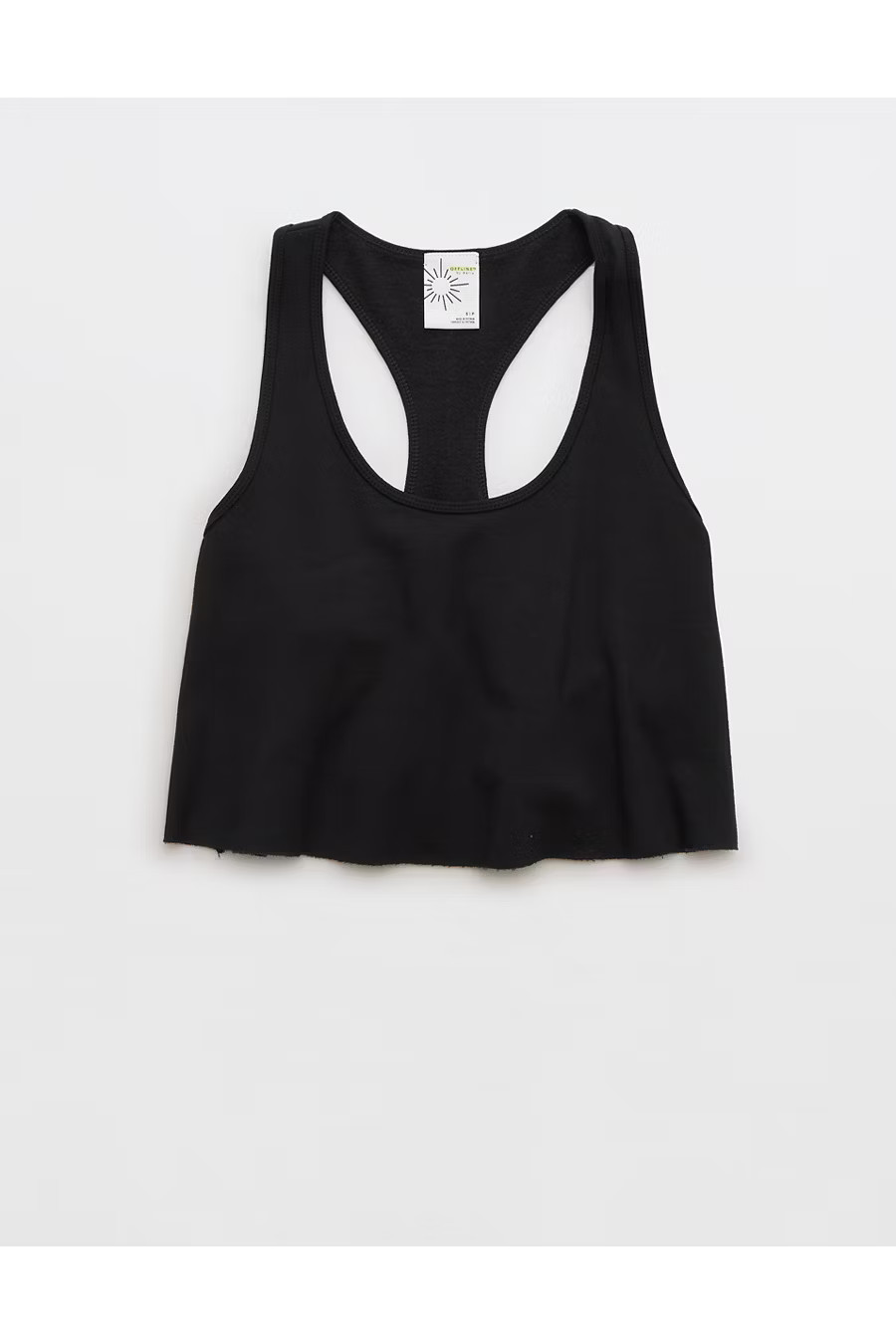 OFFLINE By Aerie OTT Crop Tank Top Women's True Black M | American Eagle Outfitters (US & CA)