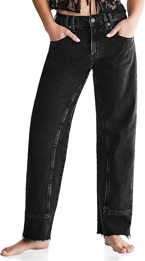 Cicy Bell Womens Straight Leg Stretchy Jeans High Waisted Front Seam Cropped Ankle Denim Pants wi... | Amazon (US)