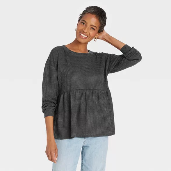 Women's Long Sleeve Babydoll Blouse - Knox Rose™ | Target