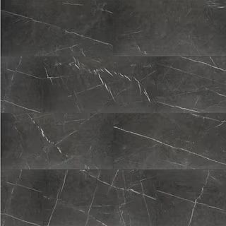 Nero Marquina 12 in. x 24 in. Matte Porcelain Stone Look Floor and Wall Tile (16 sq. ft./Case) | The Home Depot