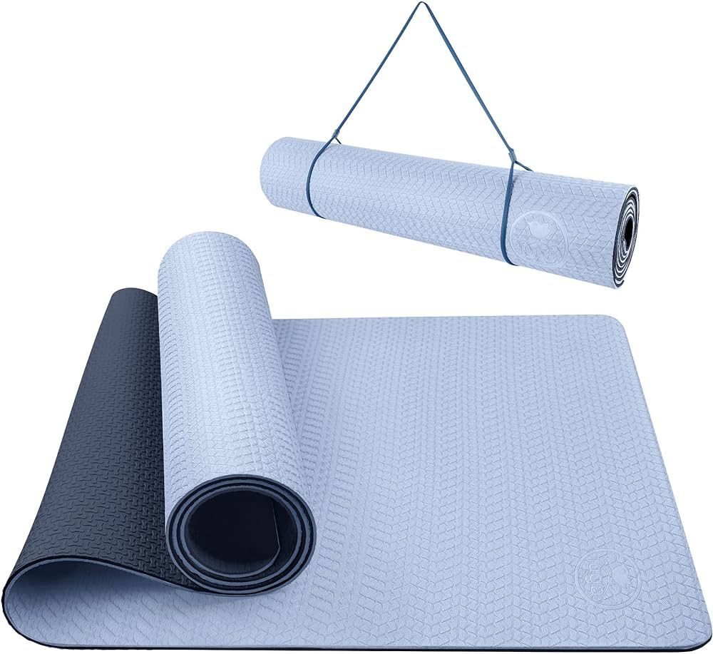 IUGA Yoga Mat Non Slip Textured Surface Eco Friendly Yoga Matt with Carrying Strap, Thick Exercis... | Amazon (US)