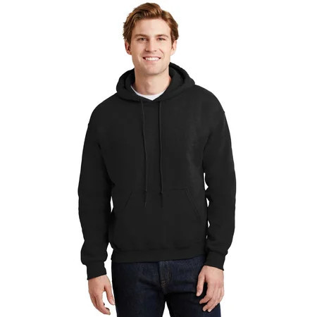 Gildan Men s Hooded Sweatshirt Black with Pocket Size-XL - Fleece Cozy Heavy Blend 50/50 Cotton/Polyester | Casual Hoodie 8 oz | Walmart (US)