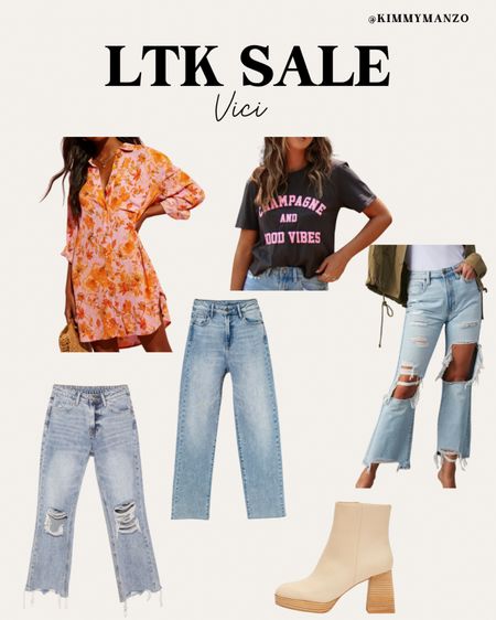 LTK Sale Vici finds 


Straight jeans, jeans, graphic tee, women’s boots


#LTKSale #LTKSeasonal #LTKsalealert