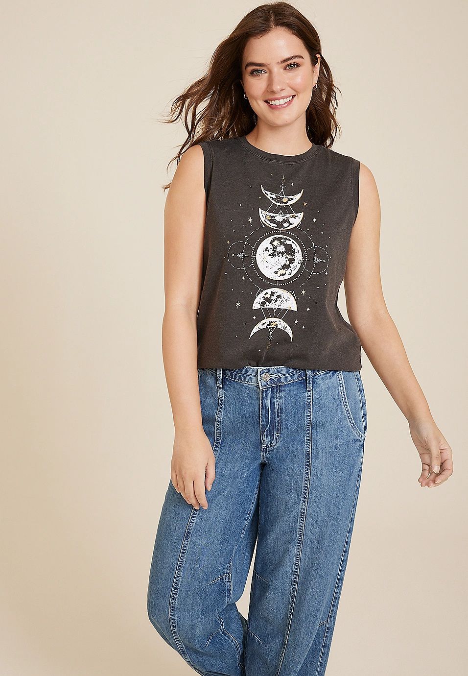 Celestial Moon Graphic Tank | Maurices