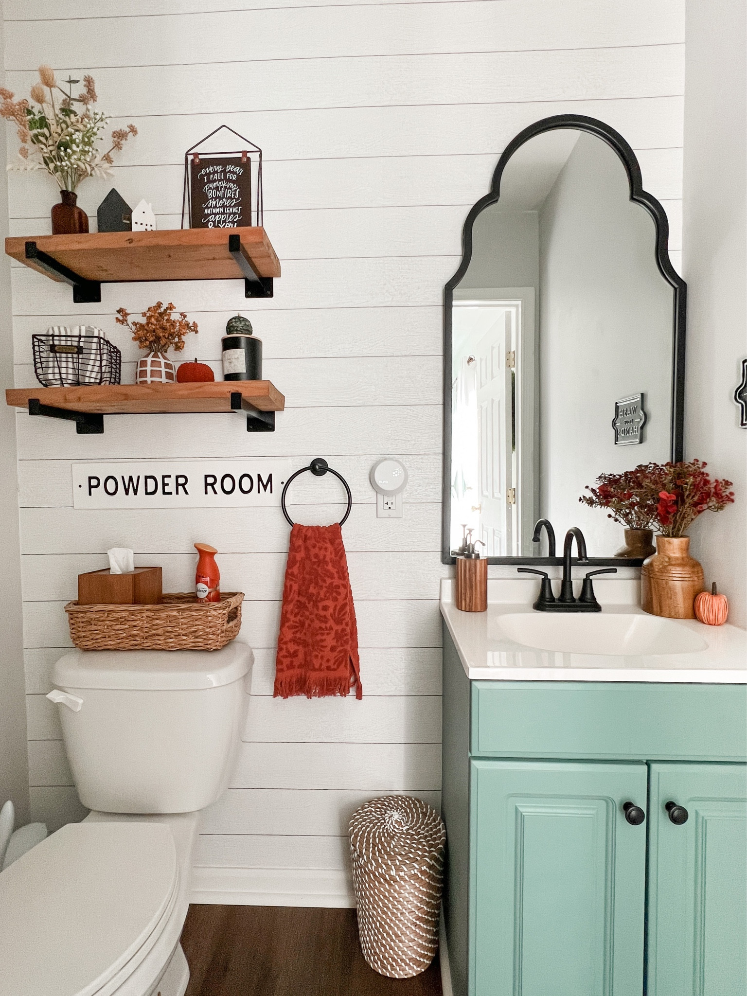 Added in some fall decor to our little farmhouse bathroom! Small touches really made a difference

Fall bathroom decor, fall decor, fall home decor, farmhouse bathroom, bathroom mirror, fall bathroom, black mirror, bathroom shelves, waste basket, rattan trashcan, farmhouse home decor, amazon bathroom decor, Amazon home decor #LTKFind 



#LTKSeasonal #LTKunder50 #LTKunder100 #LTKstyletip #LTKsalealert #LTKhome