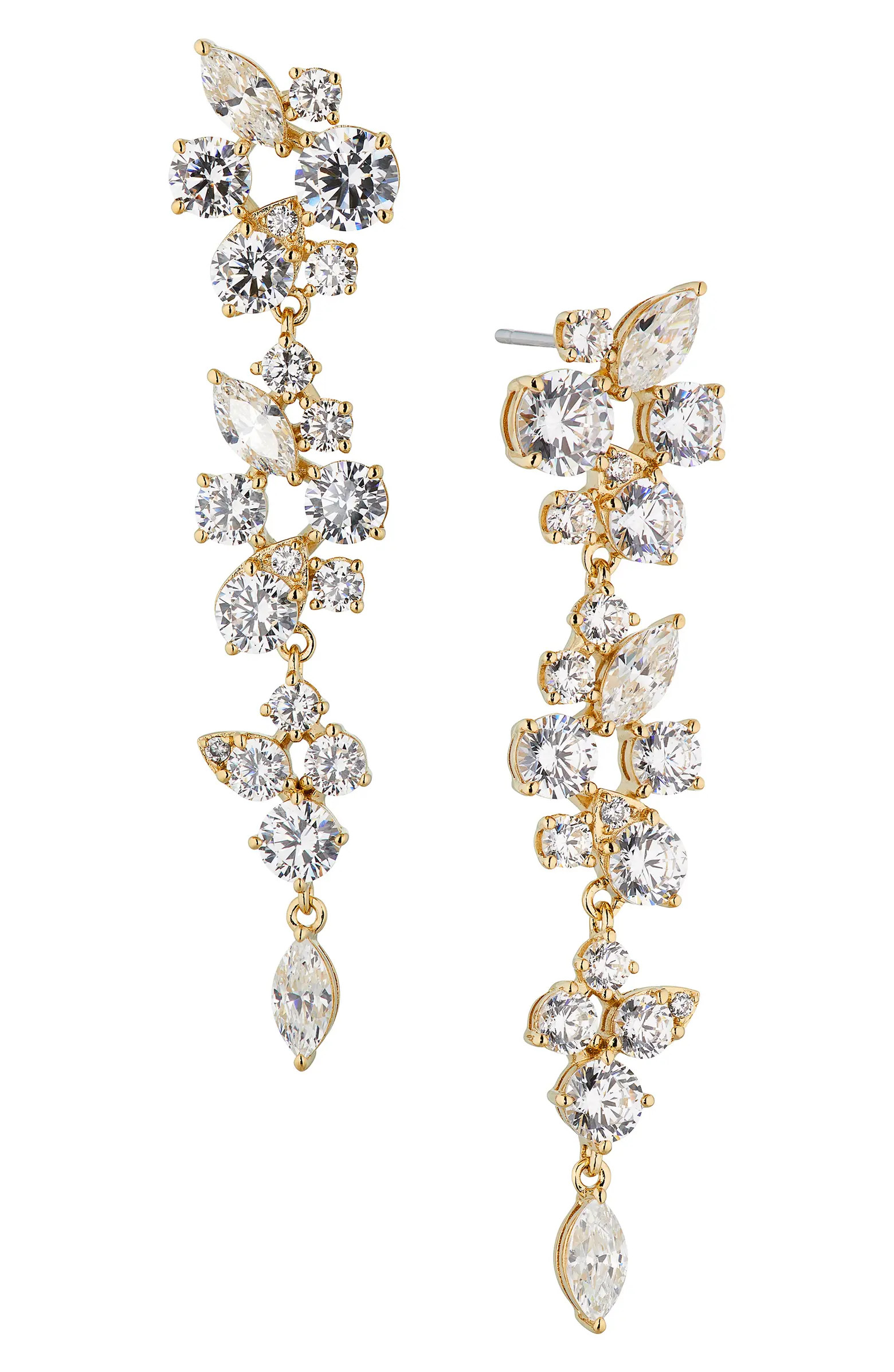 Nadri Chiara Cubic Zirconia Crustal Linear Drop Earrings | Nordstrom | Nordstrom