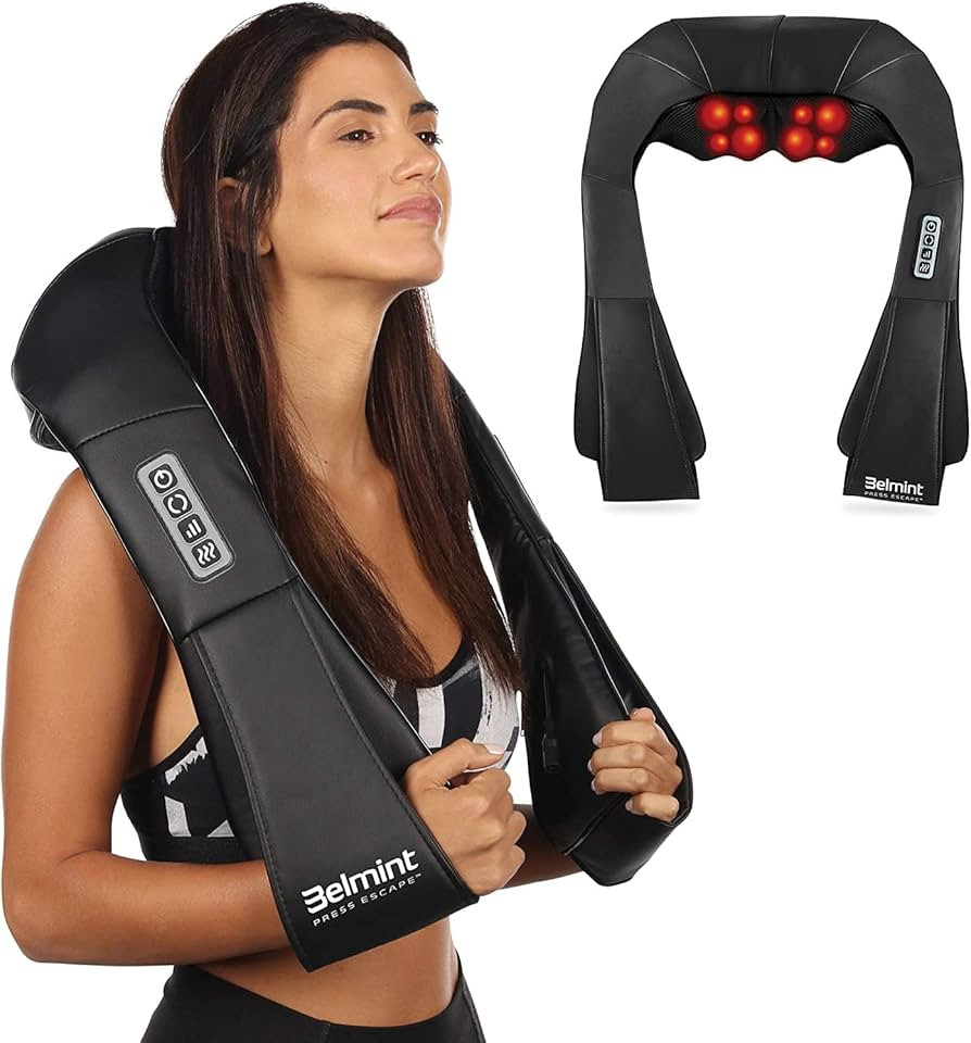 Shiatsu Neck and Back Massager with Soothing Heat - Electric Deep Tissue 3D Kneading Massage Pill... | Amazon (US)