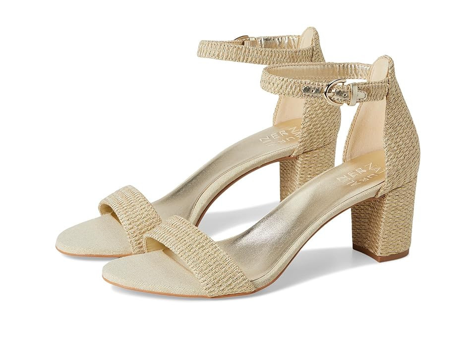 Naturalizer Vera Women's Shoes Natural Gold Woven Fabric : 9.5 N (AA), Leather | Zappos