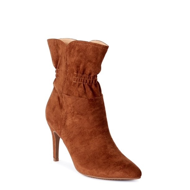 Scoop Women’s Blair Scrunch Stiletto Heeled Booties | Walmart (US)
