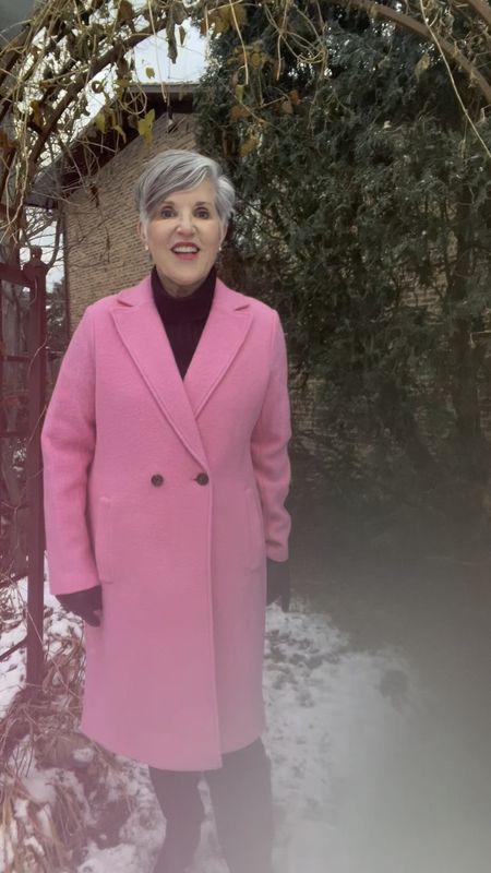Do you live in a warm winter place but love the look of a winter coat?  This is perfect for you!  Pretty pink, boiled wool blend that has a lovely slubby look! Double breasted and classic.  The coat is unlined so it’s perfect as a layering piece!
#jcrewstyle
#classicandchic
#clasdicstyle
#ltkwinter
#winterlooks