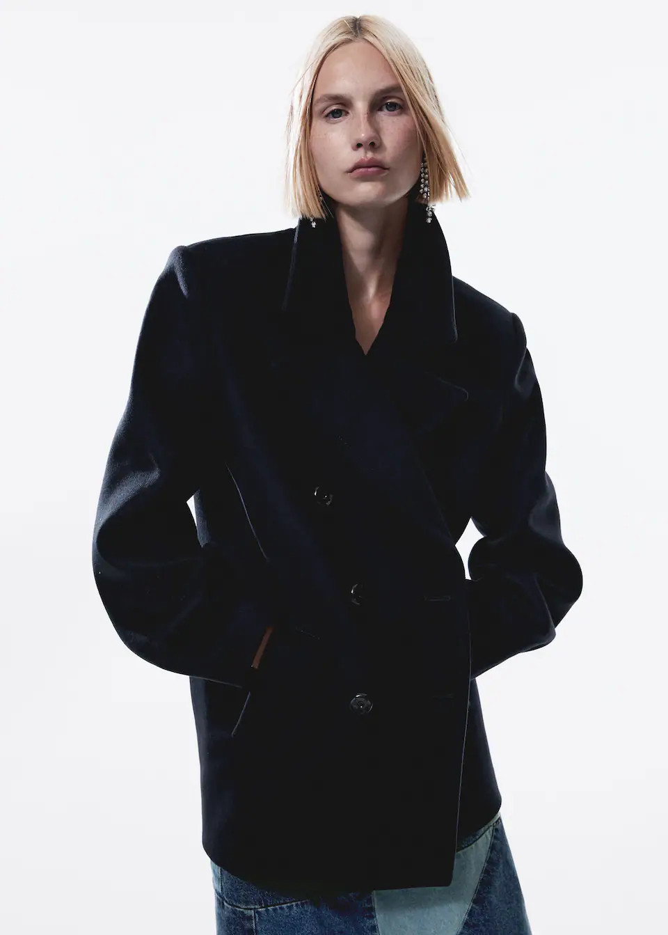 Double-breasted wool coat | MANGO (US)