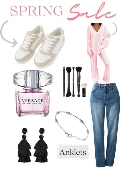 Sales- spring- spring beauty -rare beauty-Casaluna-Blissy-makeup brushes-summer ankle bracelets-Versace-perfume-pajamas-American Eagle-sneakers-pajamas-bohemian-earrings-tassles

#LTKstyletip #LTKsalealert #LTKfindsunder50