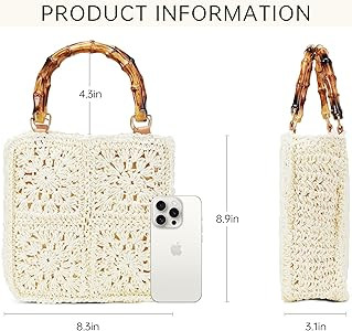small tote bag beach tote bag straw beach bag crochet tote bag straw bag for women packable beach... | Amazon (US)