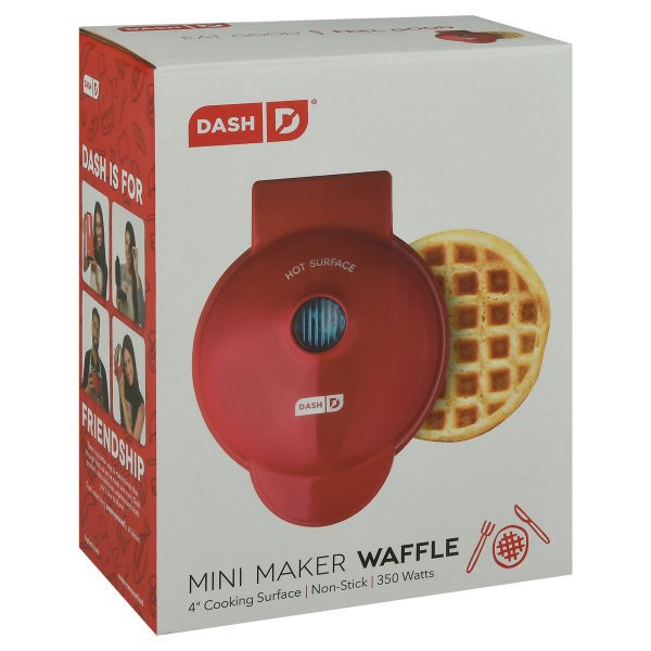 Dash Go DMW001 Mini - Waffle maker - 350 W - red | Walmart (US)