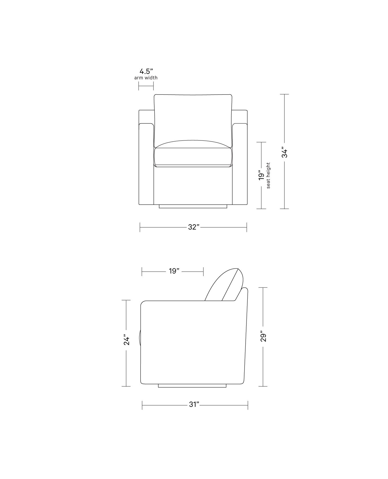 Sloan Swivel Chair | Interior Define
