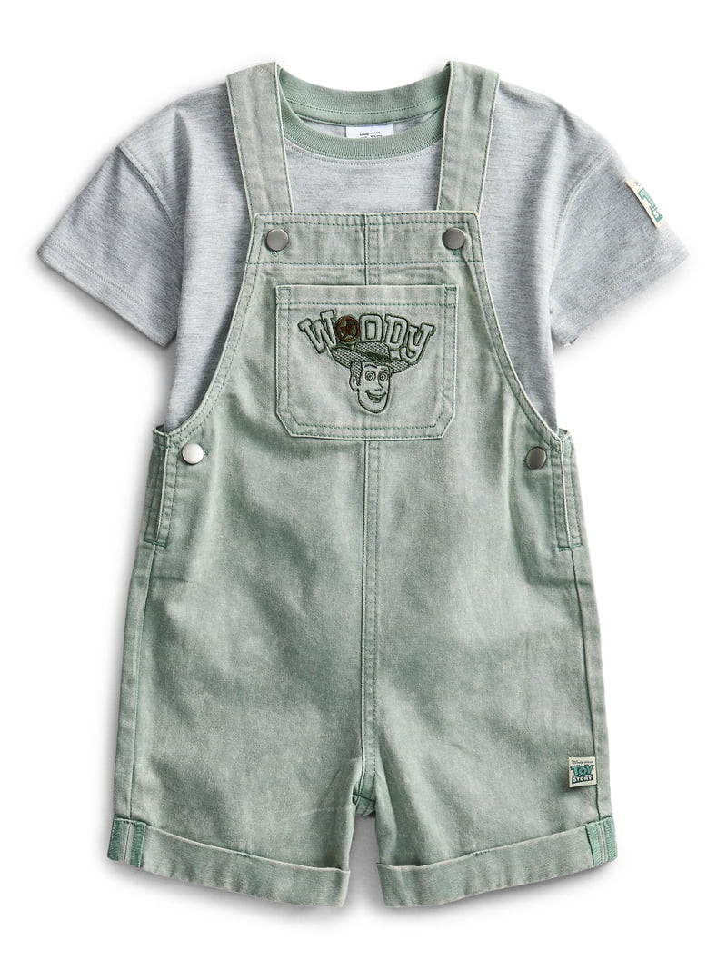 Toy Story Toddler Boys Shortall and Short Sleeve Tee Set, 2-Piece, Sizes 12M-5T | Walmart (US)
