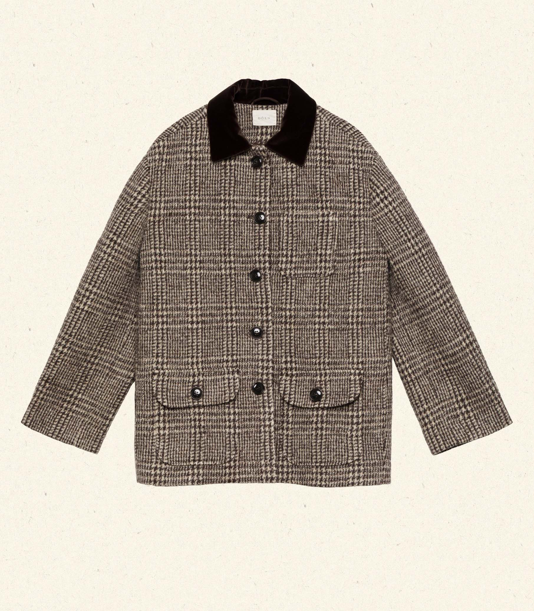 Langston Jacket - Lascelle Houndstooth Check | DÔEN | DOEN