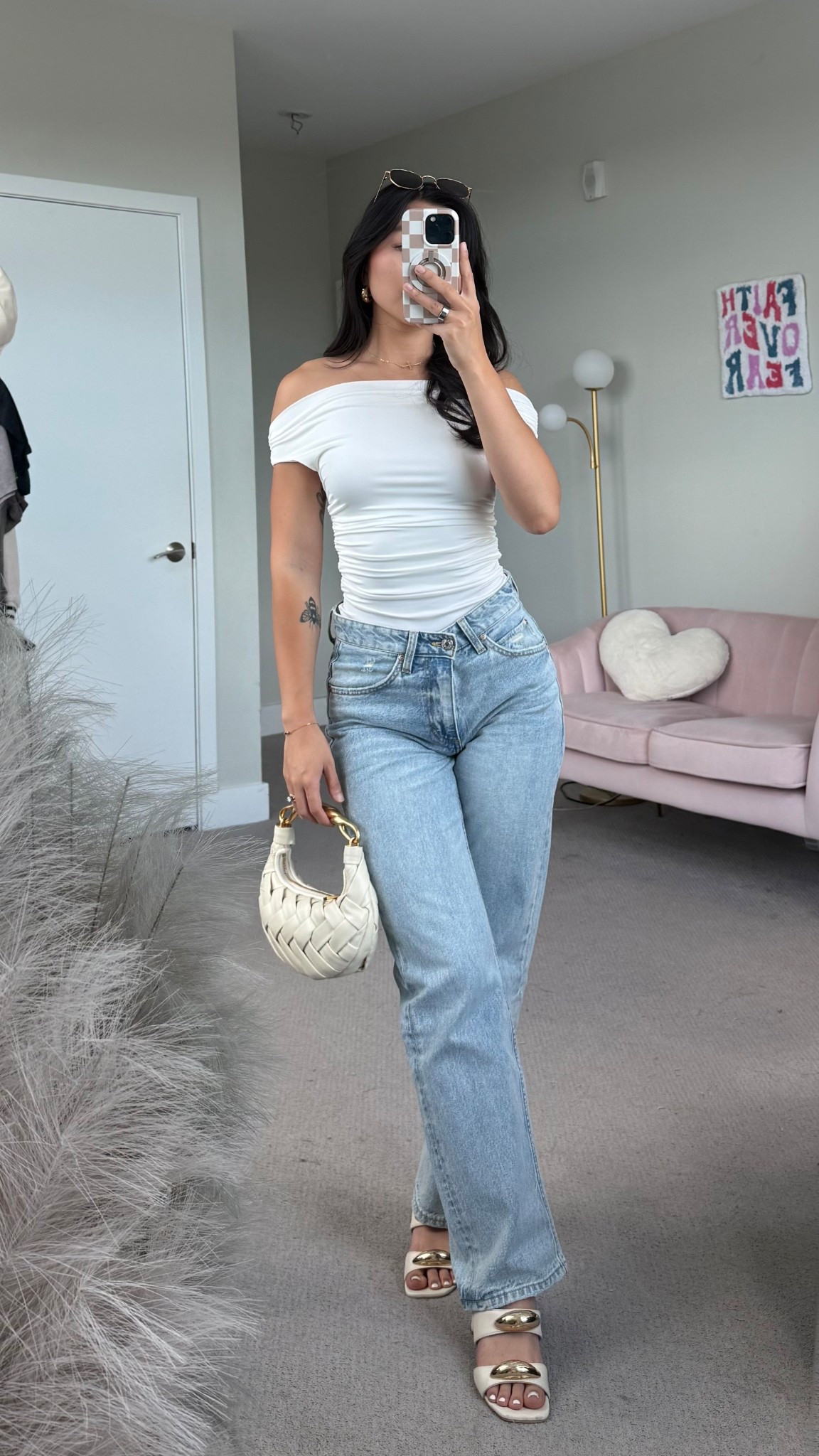 Light Wash Straight Leg Jeans: size 25 (a bit big)
Heel Sandals: true to size

Outfit idea, how to style, date night fit, summer outfit, chic 

#LTKSeasonal #LTKStyleTip #LTKShoeCrush