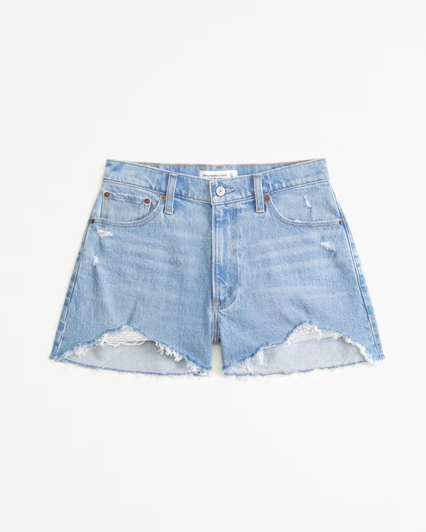 Curve Love High Rise 4" Mom Short, Abercrombie Denim, Abercrombie Summer Sale, Summer Fashion,  | Abercrombie & Fitch (US)