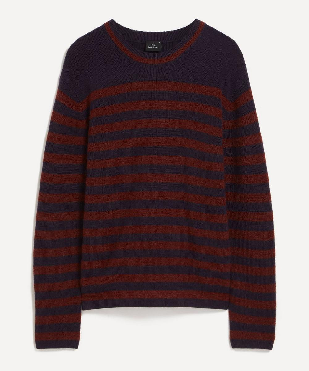 PS Paul Smith Mens Mohair-Blend Striped Jumper Purple | Liberty London (UK)