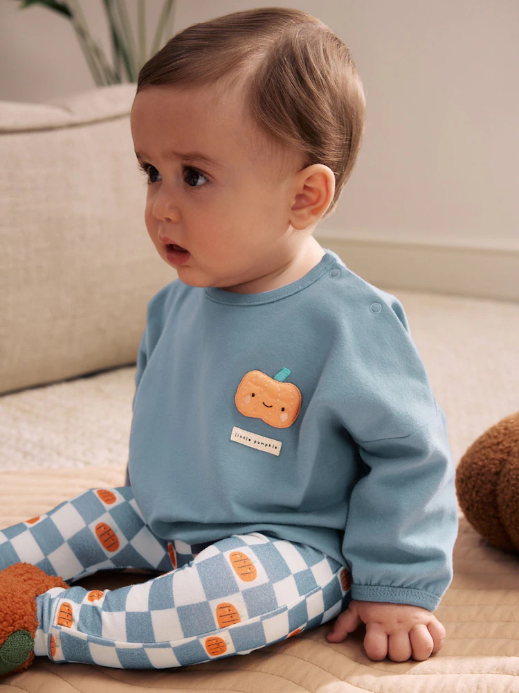 Blue Pumpkin Top and Legging Baby Set (0mths-2yrs) | Next EU