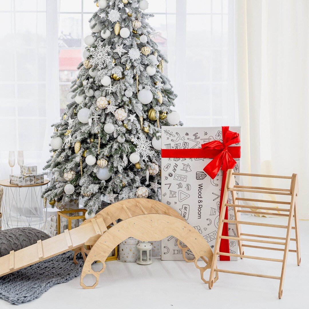 Christmas gift for Toddler - Set of 3 items - Climbing Arch + Foldable Triangle + Ramp ladder/sli... | Etsy (US)