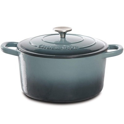 Crock-Pot Artisan 160 Ounce Round Cast Iron Dutch Oven in Slate Gray | Target
