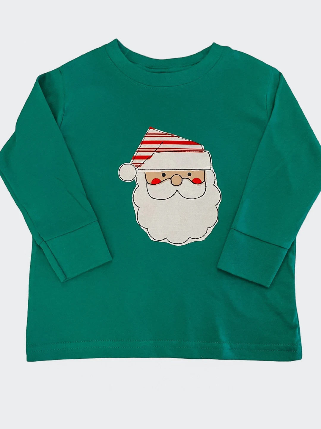 Boys Embroidered Santa Shirt: Kids Long Sleeve Christmas Top - Etsy | Etsy (US)