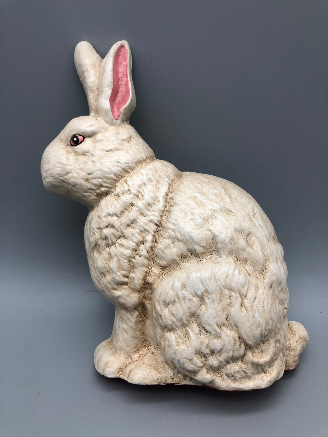 Vintage Cast Iron White Jackrabbit With Red Felt Bottom - Etsy | Etsy (US)