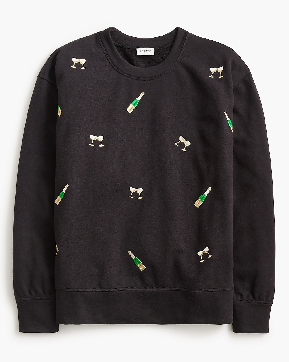 Party drinks embroidered sweatshirt | J.Crew Factory
