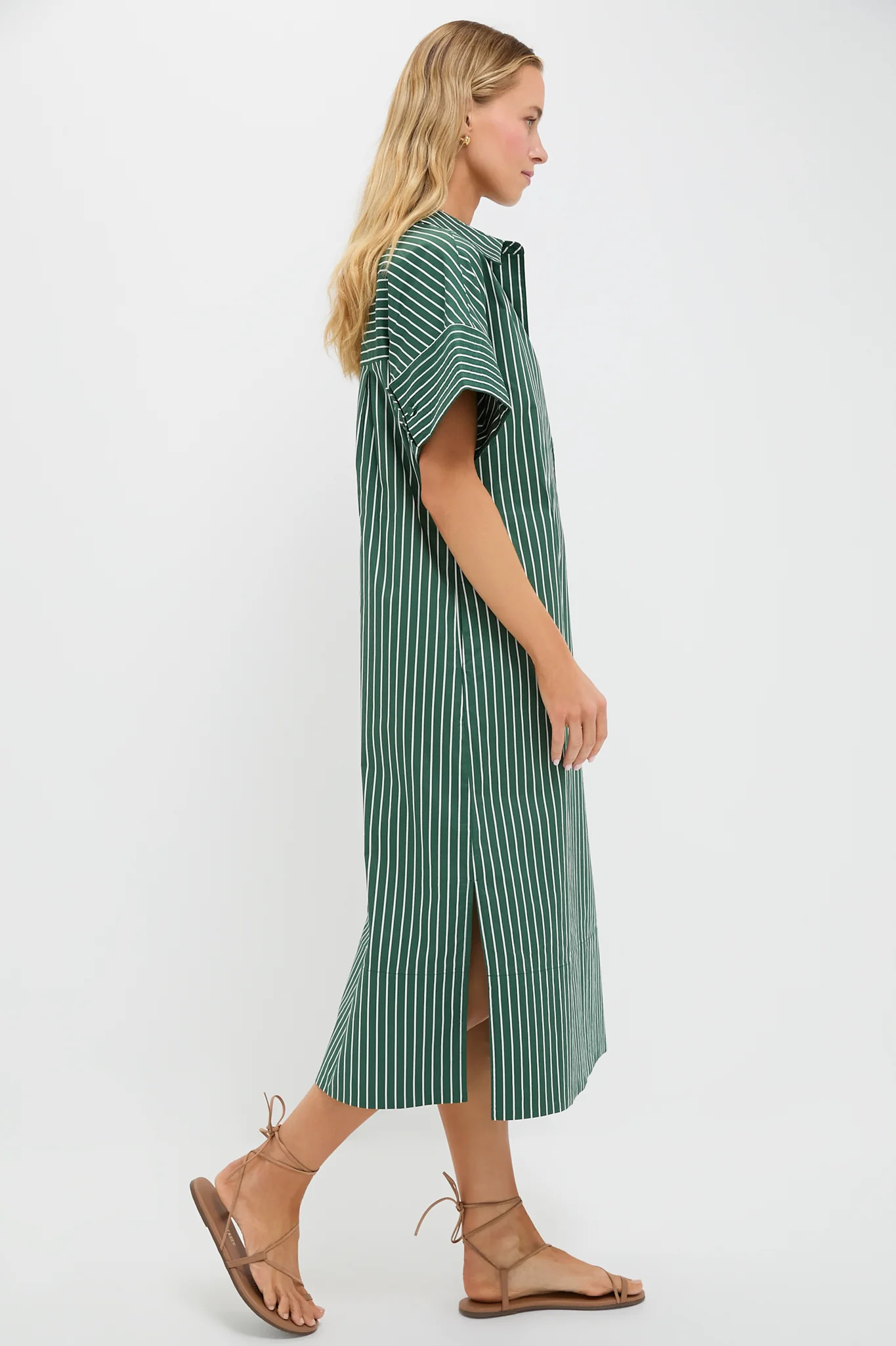 Green Stripe Reina Dress | Tuckernuck (US)
