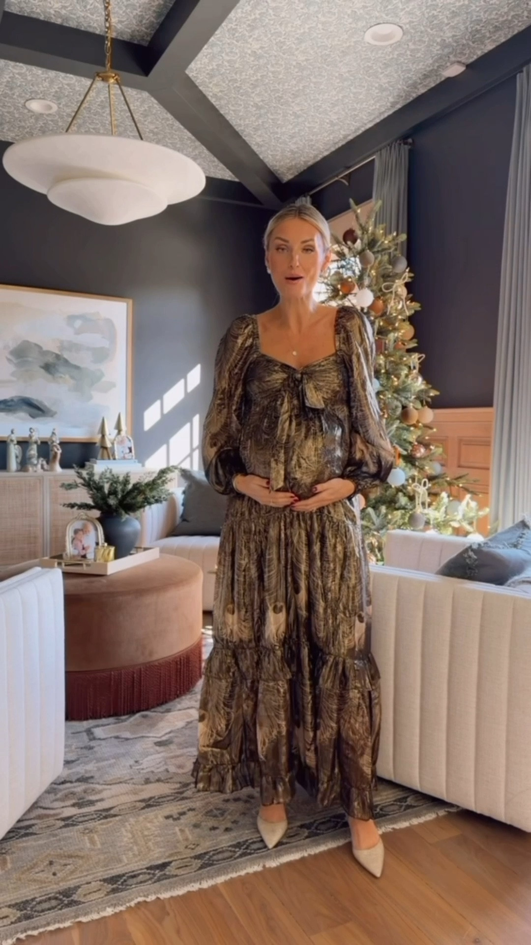 This metallic maxi dress is stunning for a holiday party or event! Anthropologie has so many awesome holiday finds! Use code LOVERLY30 for 30% off (some exclusions apply)! Wearing S! #anthropartner @anthropologie

Loverly Grey, Anthropologie, holiday looks, holiday party, Christmas party 

#LTKSeasonal #LTKHoliday #LTKSaleAlert