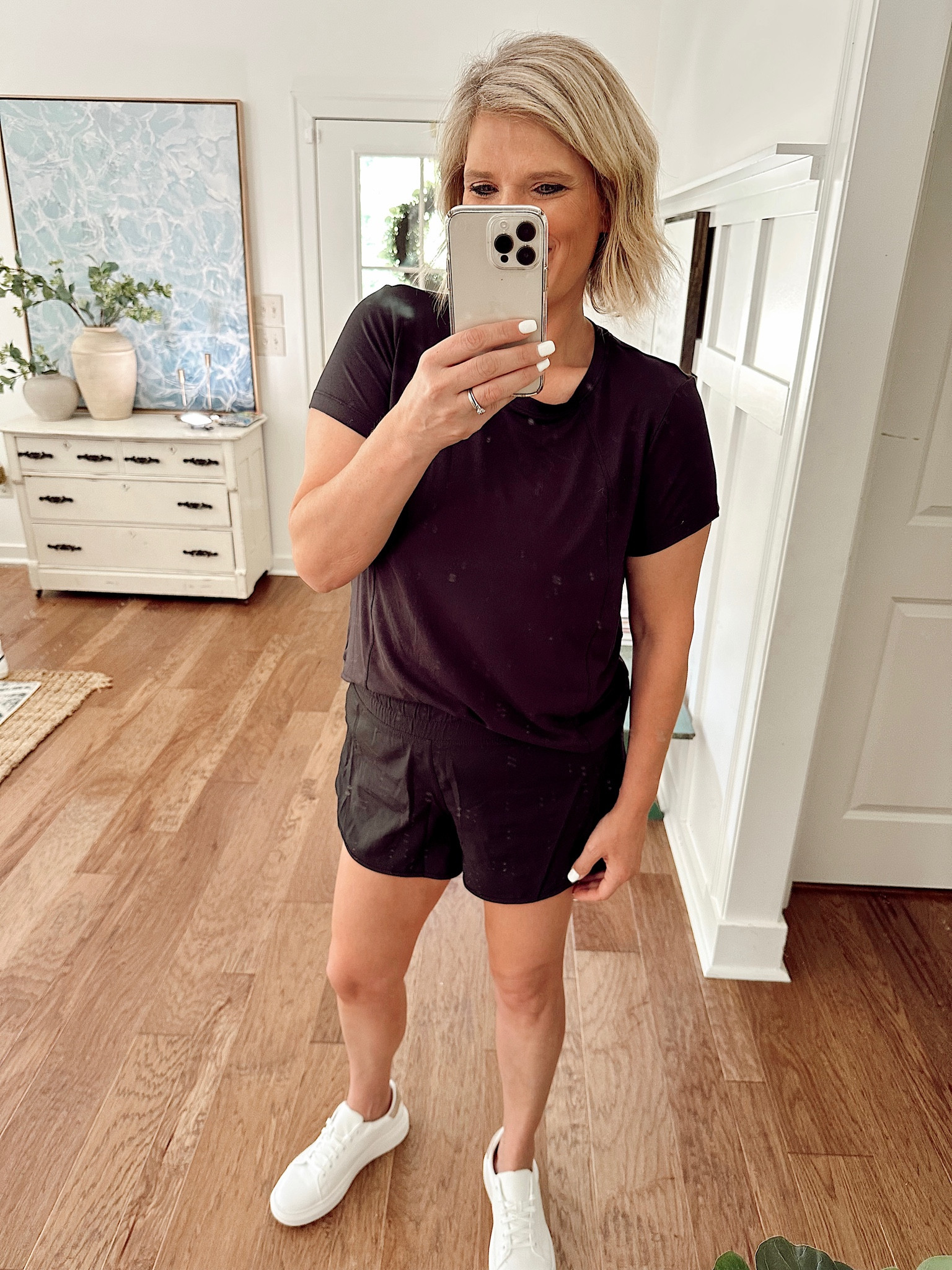 The perfect exercising pieces from @walmartfashion …love that these shorts have a liner! The top is so soft and stretchy, perfect for my walks! #walmartfashion #walmartpartner 

#LTKunder100 #LTKunder50 #LTKFind