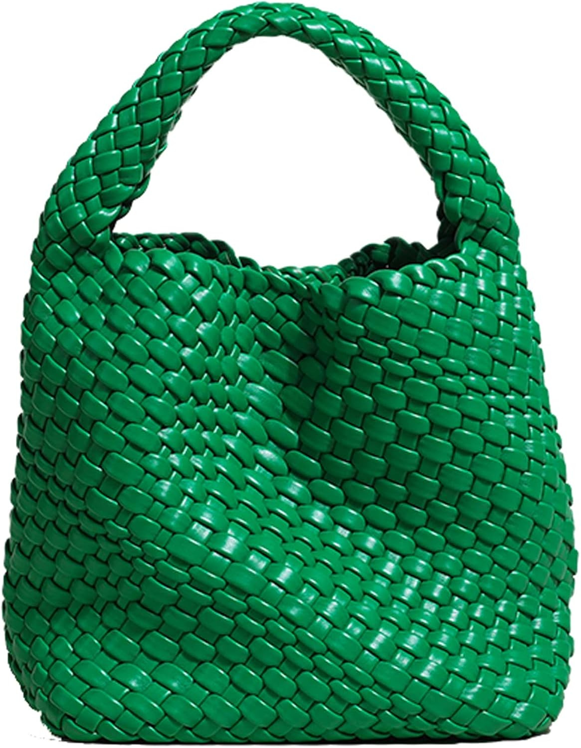 Handmade Woven Shoulder Bags for Women Cute Hobo Tote Handbag Mini Clutch Purse with Magnetic Buc... | Amazon (US)