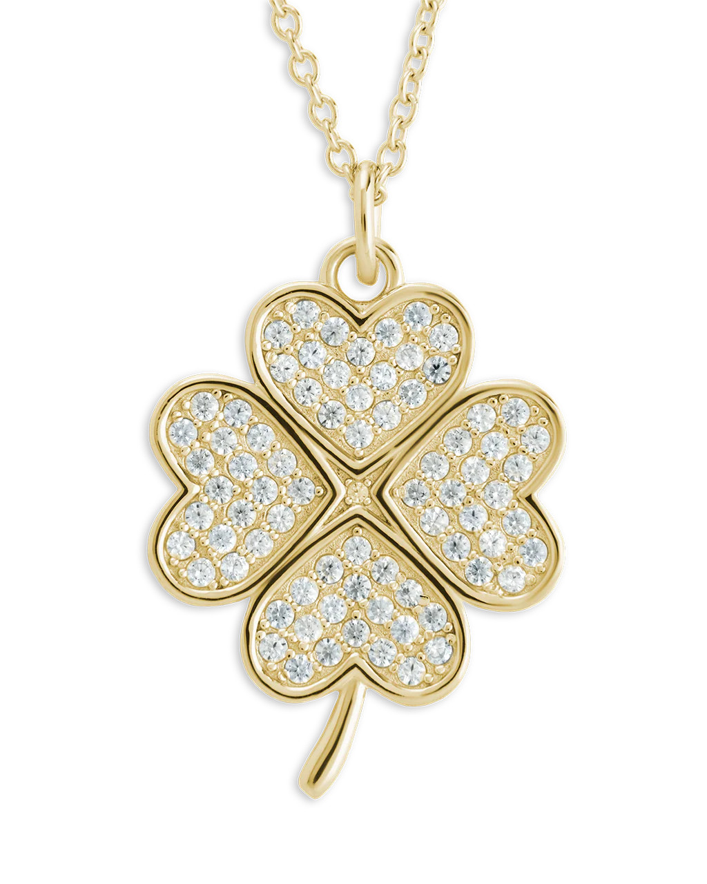 Pave CZ Shamrock Pendant | Sterling Forever