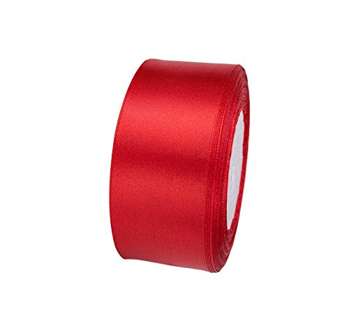 ATRBB 25 Yards 1-1/2 inch Wide Satin Ribbon Perfect for Wedding,Handmade Bows and Gift Wrapping(Red) | Amazon (US)