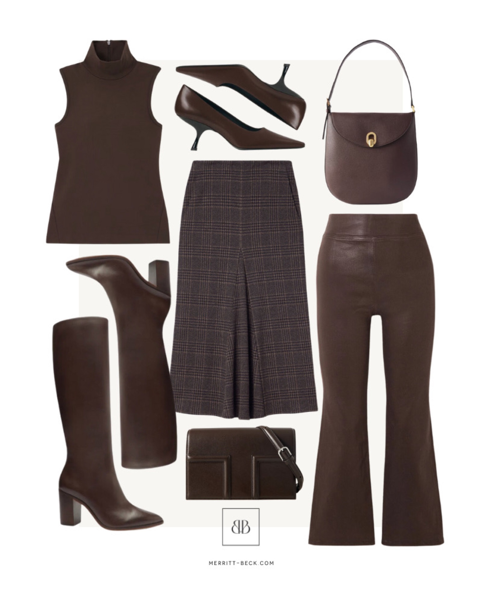 What’s more “fall” than plaid and leather? Maybe the fact that this collage is also in this season’s biggest color trend 🤎 shop these pieces by following @merrittbeck in the LTK app! 

#LTKshoecrush #LTKSeasonal #LTKitbag