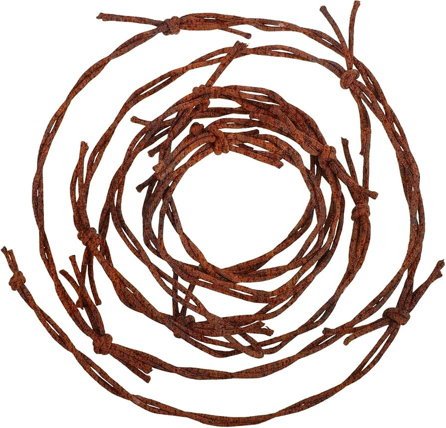 30 Feet 4 Pcs Fake Rusted Barbed Wire Garland Western Decorations Fake Barb Wire Rusted Barbed Wr... | Amazon (US)