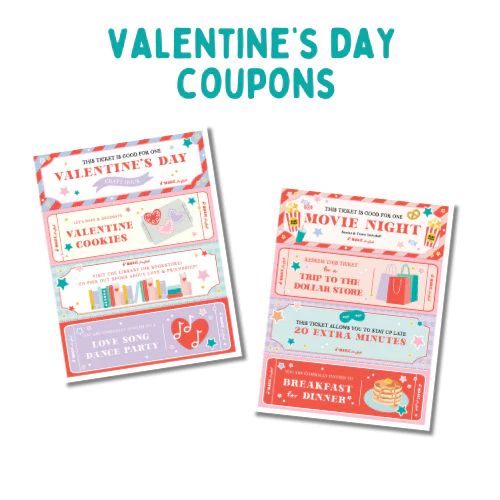 Valentine's Day Activity Coupons - Digital Download | Magic Playbook