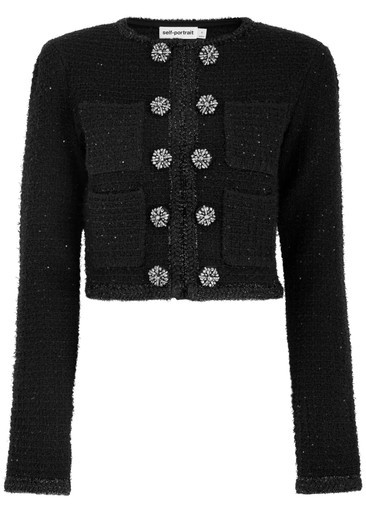 Embellished bouclé tweed jacket | Harvey Nichols