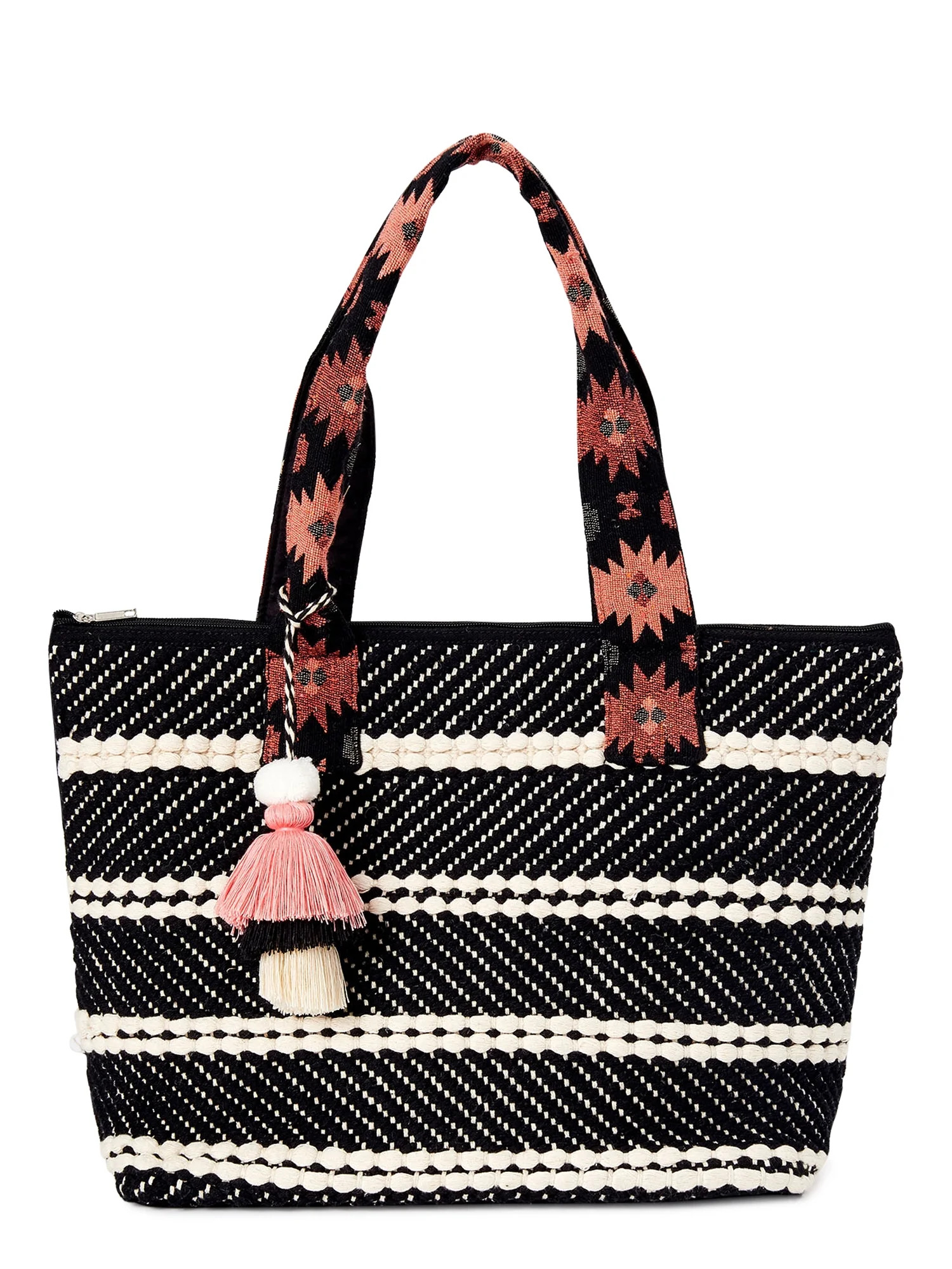 Twig & Arrow Striped Woven Tote - Walmart.com | Walmart (US)