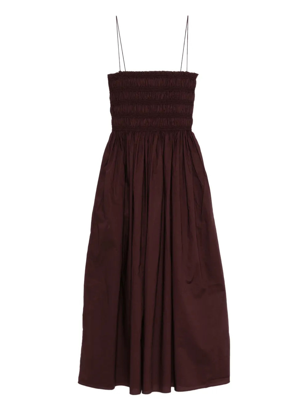 Matteau shirred bodice midi dress - Purple | Farfetch Global