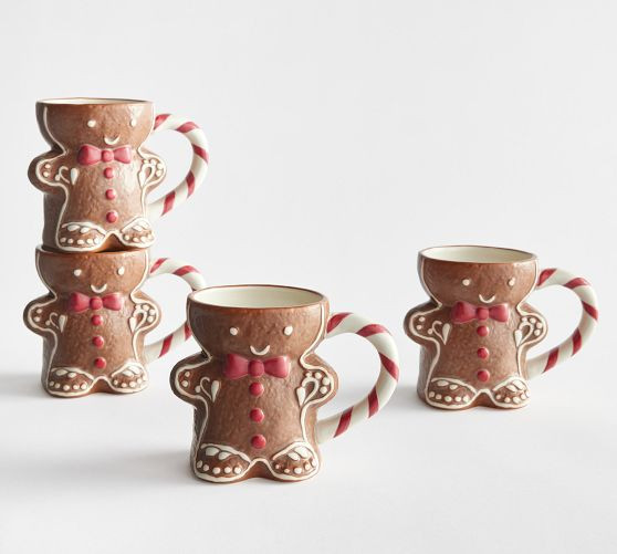 Gingerbread Stoneware Mugs | Pottery Barn (US)