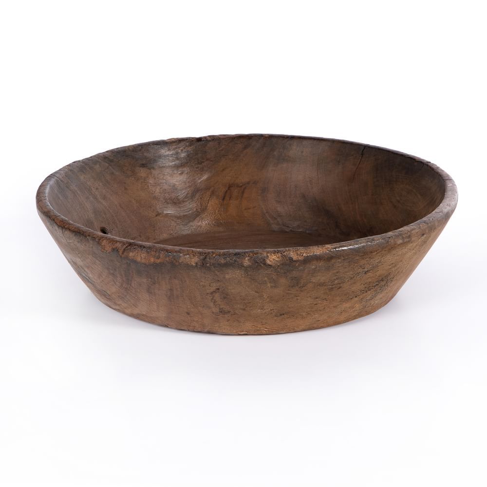 Found Reclaimed Wood Bowl, 20&amp;quot;diam. | Pottery Barn (US)