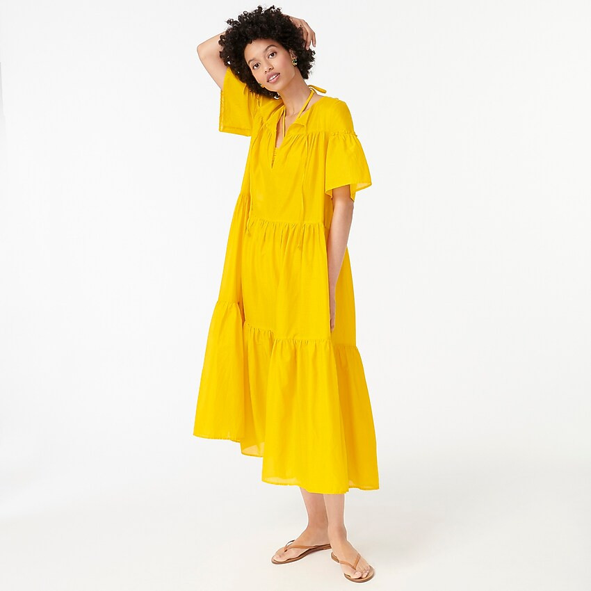 Tiered cotton voile beach dress | J. Crew US