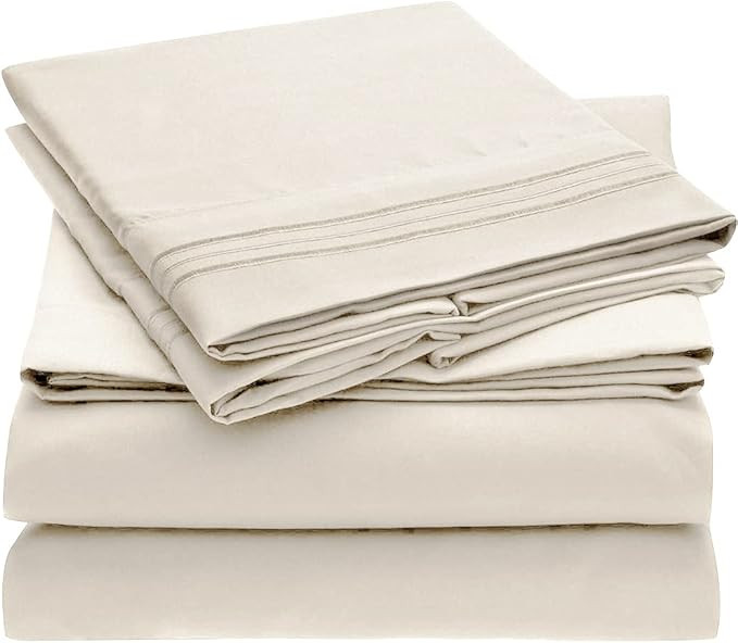Mellanni Queen Sheet Set - Hotel Luxury 1800 Bedding Sheets & Pillowcases - Extra Soft Cooling Be... | Amazon (US)