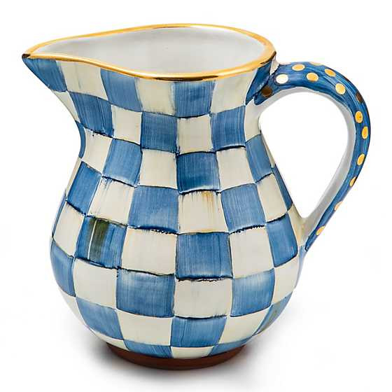Royal Check Ceramic Portly Pitcher | MacKenzie-Childs