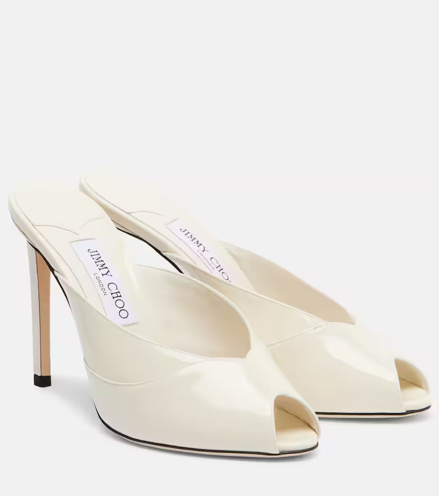 Jimmy Choo Brigitte 100 patent leather mules | Mytheresa (US/CA)