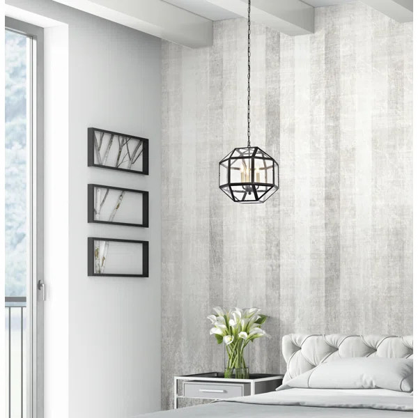 Burkeville 3 - Light Geometric Chandelier | Wayfair North America