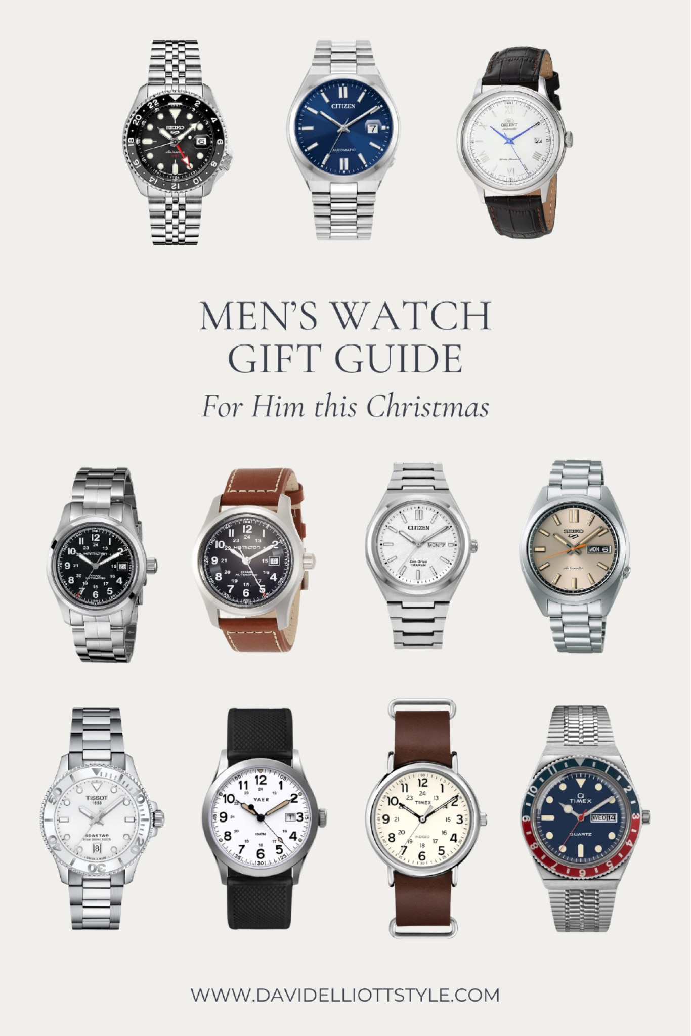 Men’s watch gift guide ranging from $50 to $750. A great variety to choose from that any man will love this Christmas! 

#LTKGiftGuide #LTKMens #LTKHoliday